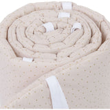 babybay ® Beige Glitter Dots Gold Bed Bumper Organic Cotton Royal