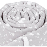 babybay ® Pearlgrey White Stars Bed Bumper Pique