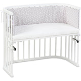 babybay ® Pearlgrey White Stars Bed Bumper Pique