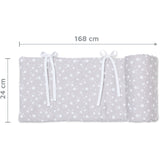 babybay ® Pearlgrey White Stars Bed Bumper Pique