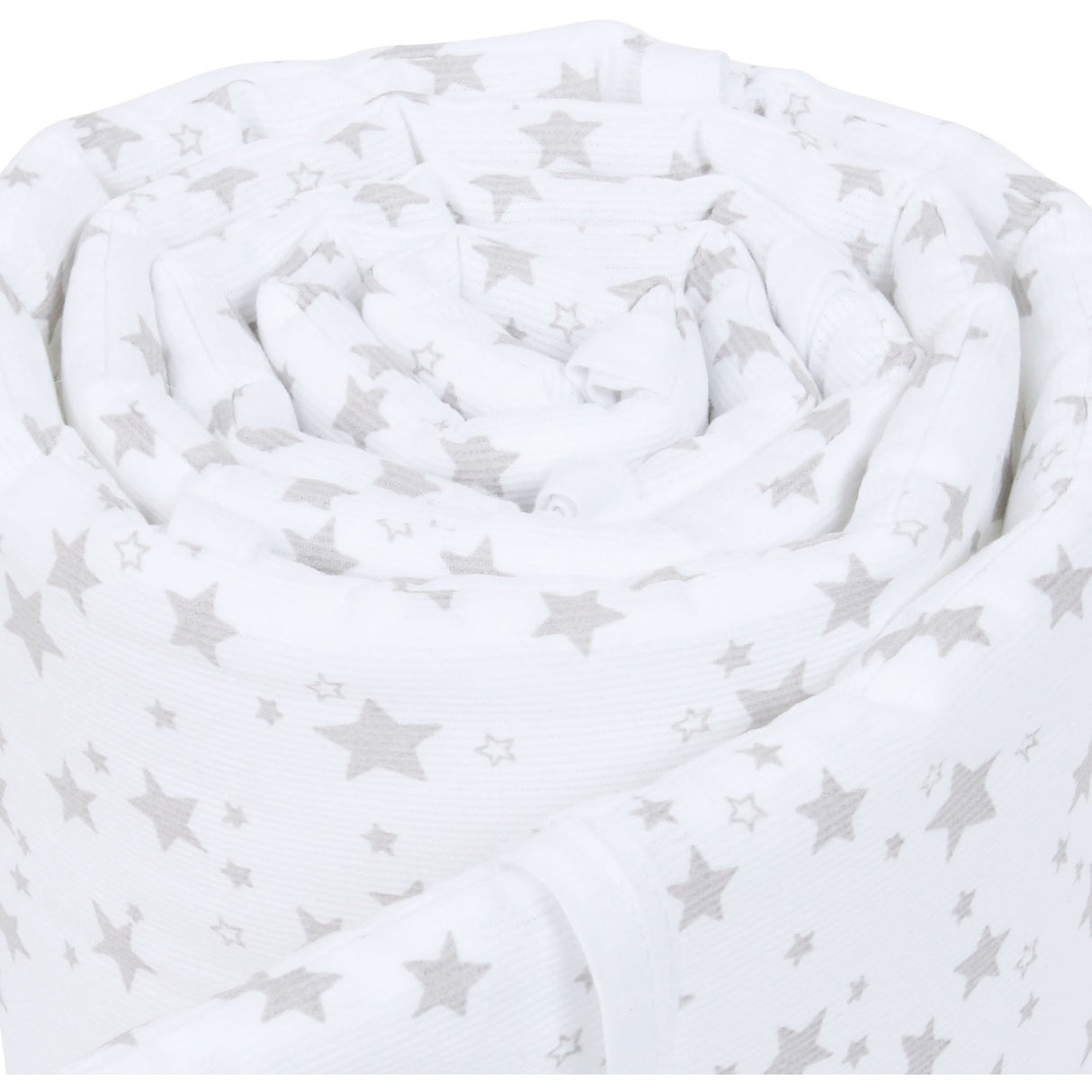 babybay ® White Stars Pearl Grey Bed Bumper Pique