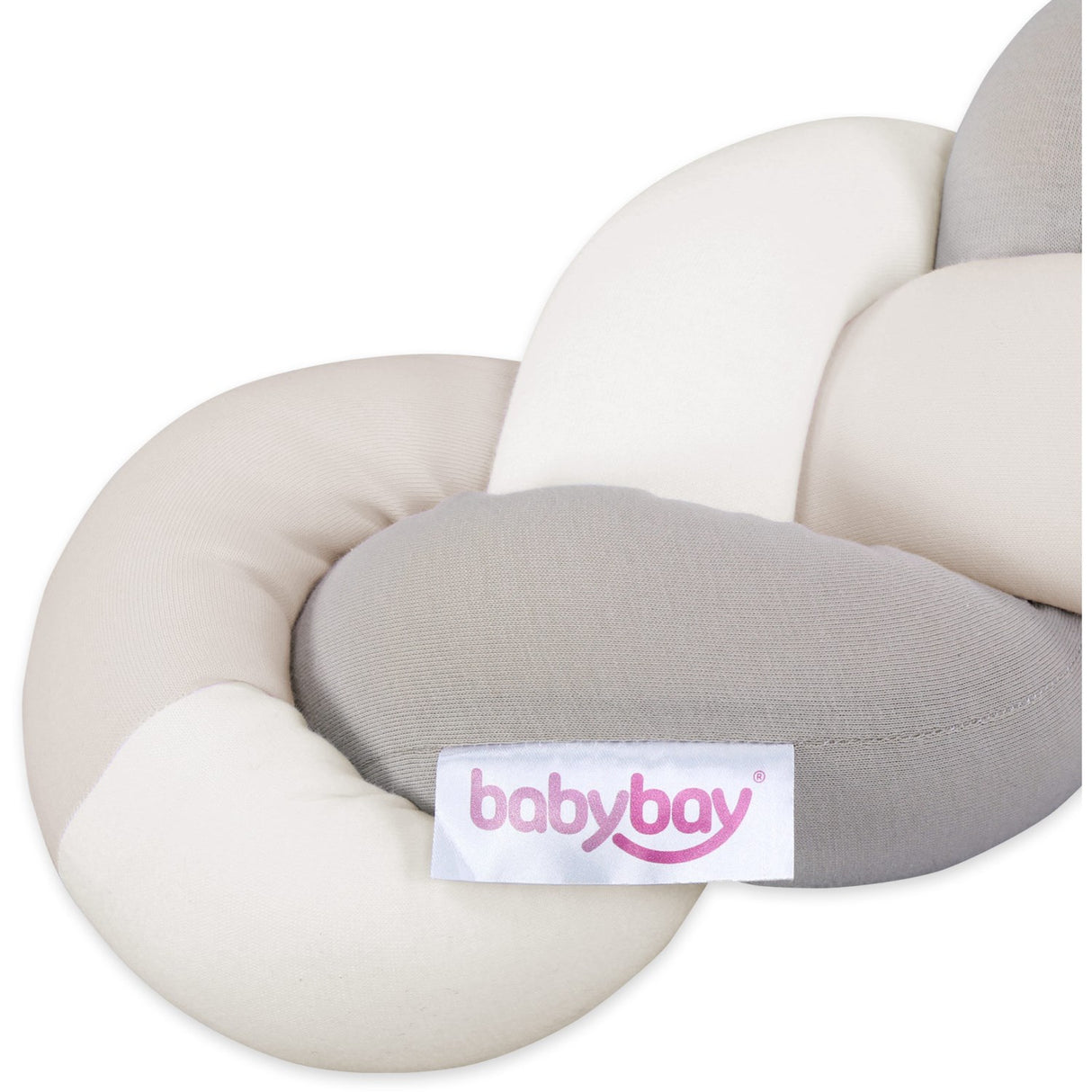 babybay ® Ivory/Beige/Cream Nest Snake Jersey Braided 180 Cm