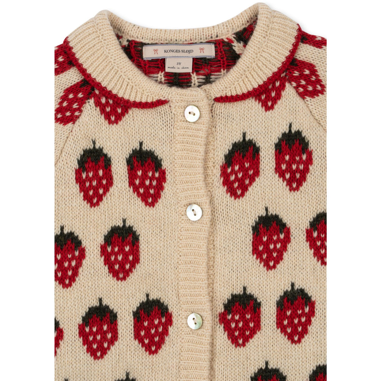 Konges Sløjd Strawberry Belou Knit Collar Cardigan