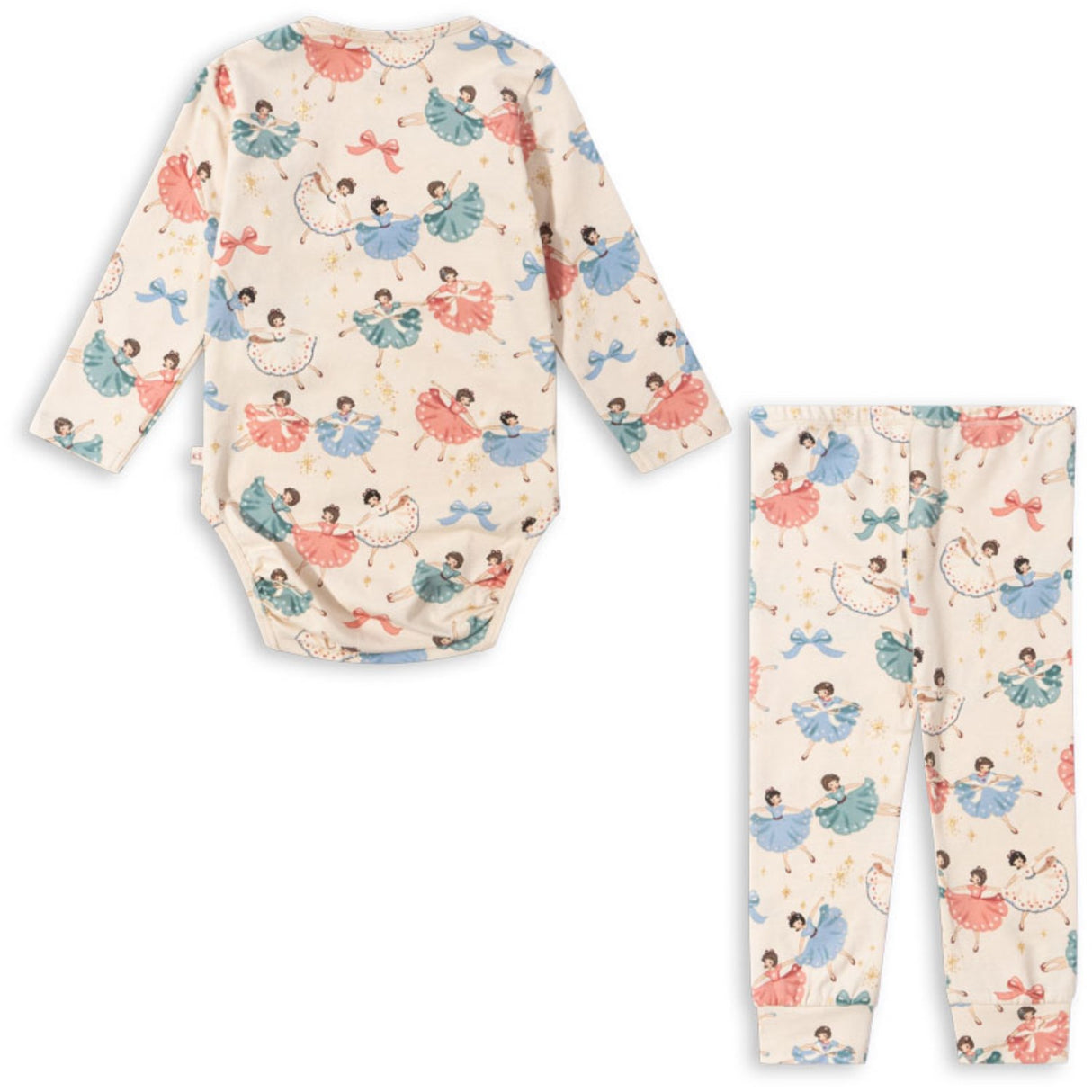 Konges Sløjd Bow Ballerina Basic Bodysuit Ls/Pants Set Gots