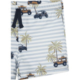 Hust & Claire White Haki Swim Trunks