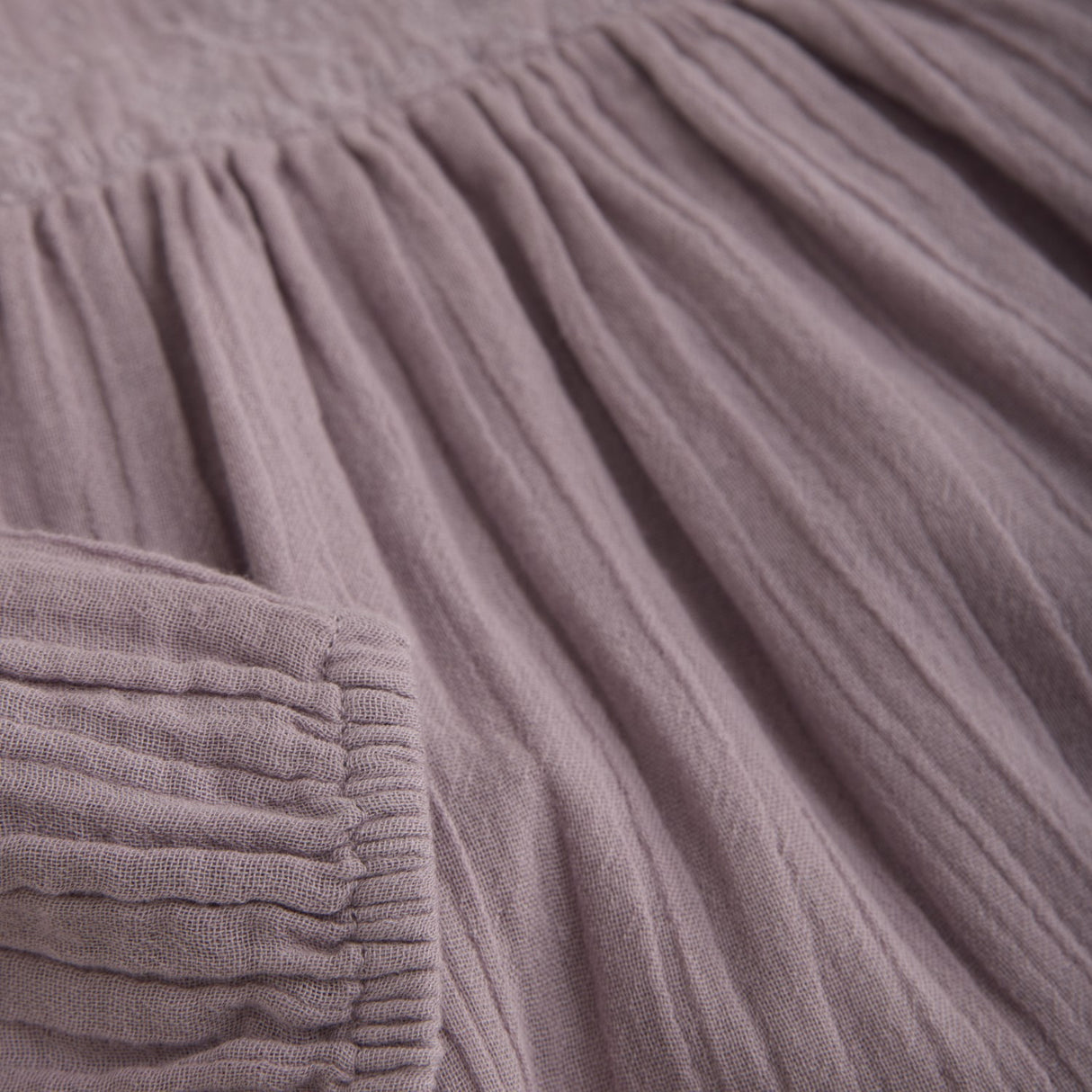 Minymo Elderberry Dress With Embroidery