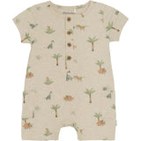 Minymo Light Beige Melange Onesie AOP