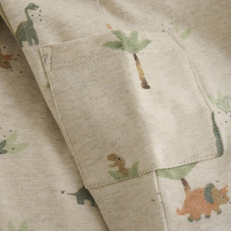 Minymo Light Beige Melange Onesie AOP