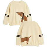 Mini Rodini Beige Dog Stripes Sweatshirt