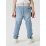 Name It Light Blue Denim Butterfly Salli Slim Sweat Jeans Noos