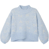 Name It Chambray Blue Melange Neify Oversize Knit Blouse