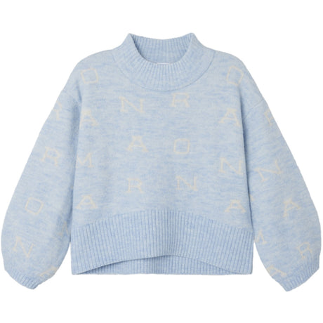 Name It Chambray Blue Melange Neify Oversize Knit Blouse