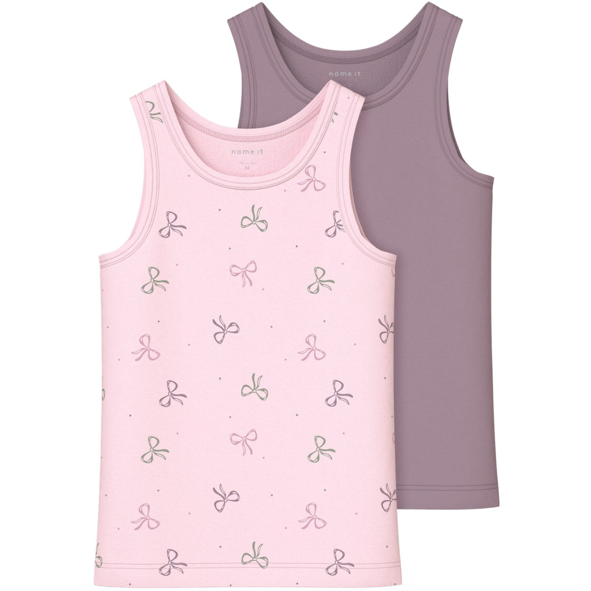 Name It Barely Pink Tank Top 2-pack Barely Pink Bow Noos