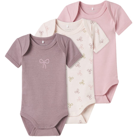 Name It Barely Pink Body 3-pack Barely Pink Bow Noos