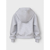 Name It Light Grey Melange Mille Short Regular Sweat Cardigan Noos