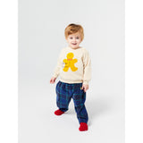 Bobo Choses Midnight Blue Baby Check Bc Velvet Baggy Pants