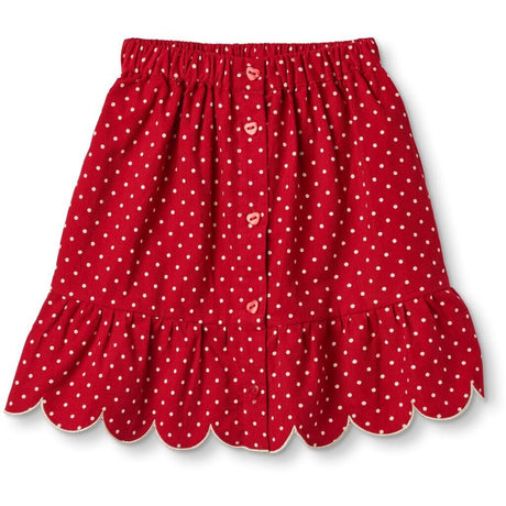 Fliink Pompeian Red Dolly Dot Skirt