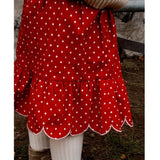 Fliink Pompeian Red Dolly Dot Skirt