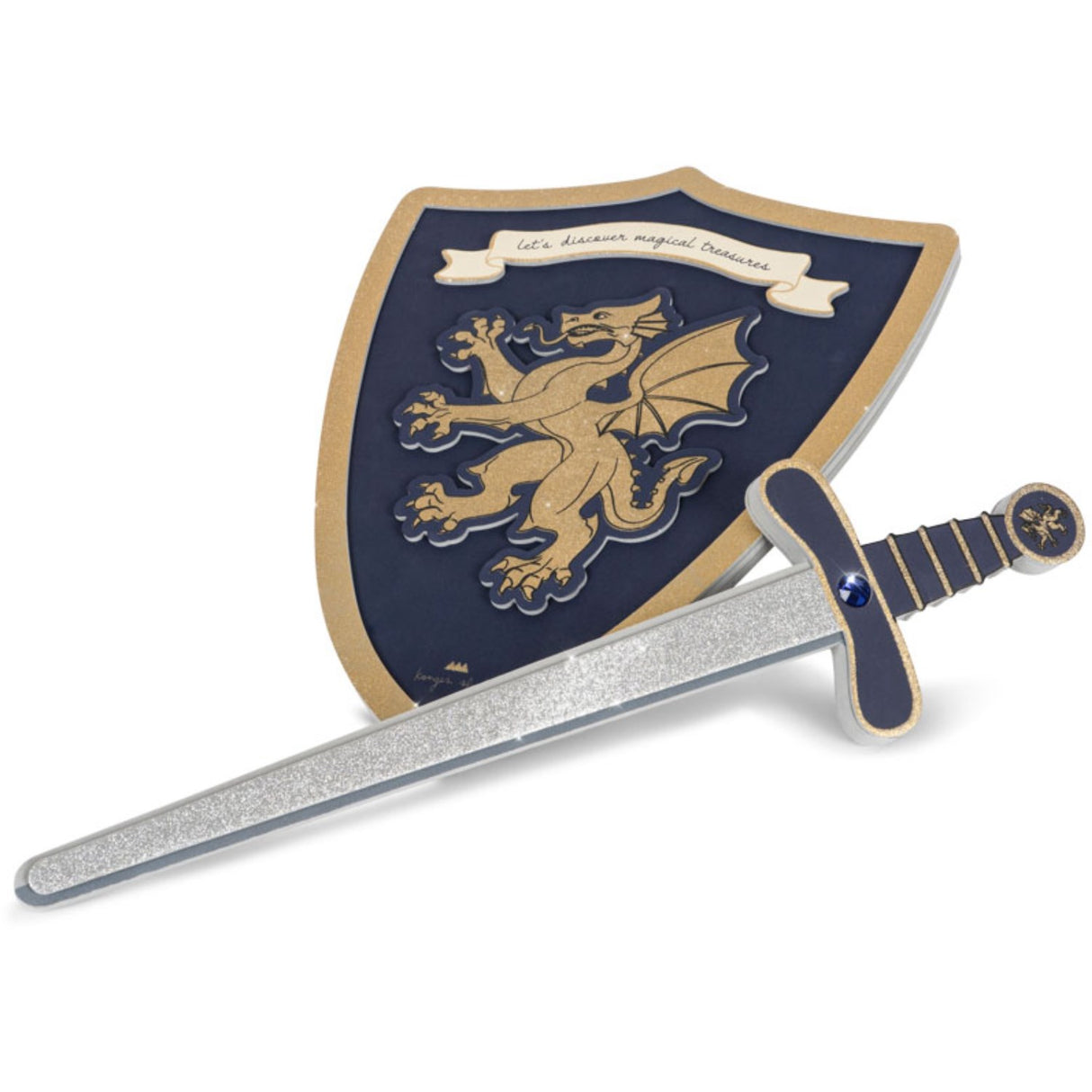 Konges Sløjd Midnight Navy Knight Sword And Shield