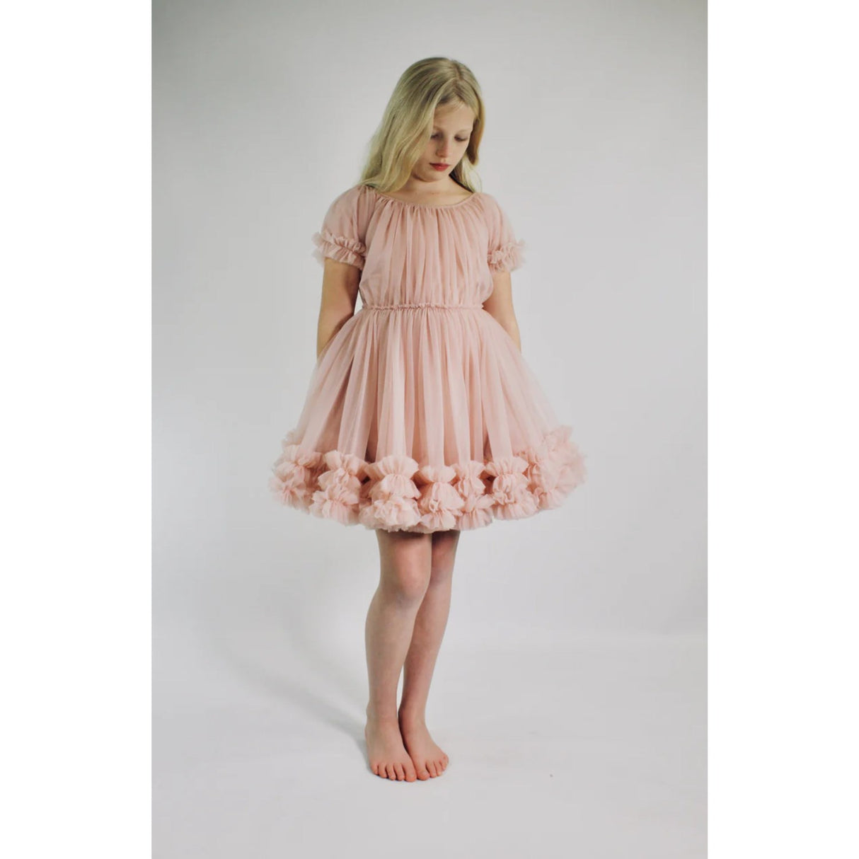 Dolly by Le Petit Frilly Dress Ballet Pink