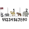 Kids by Friis Birthday train Zoo animals w. 11 numbers