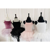 Dolly by Le Petit Tom Velvet Leotard With Tulle Tutu Dress Dusty Violet