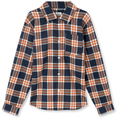 Mads Nørgaard Parisian Night/Orange Clown Fi Check Flannel Svano Shirt