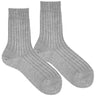 Cóndor Grå Melange Extrafine Merino Wool Rib Socks