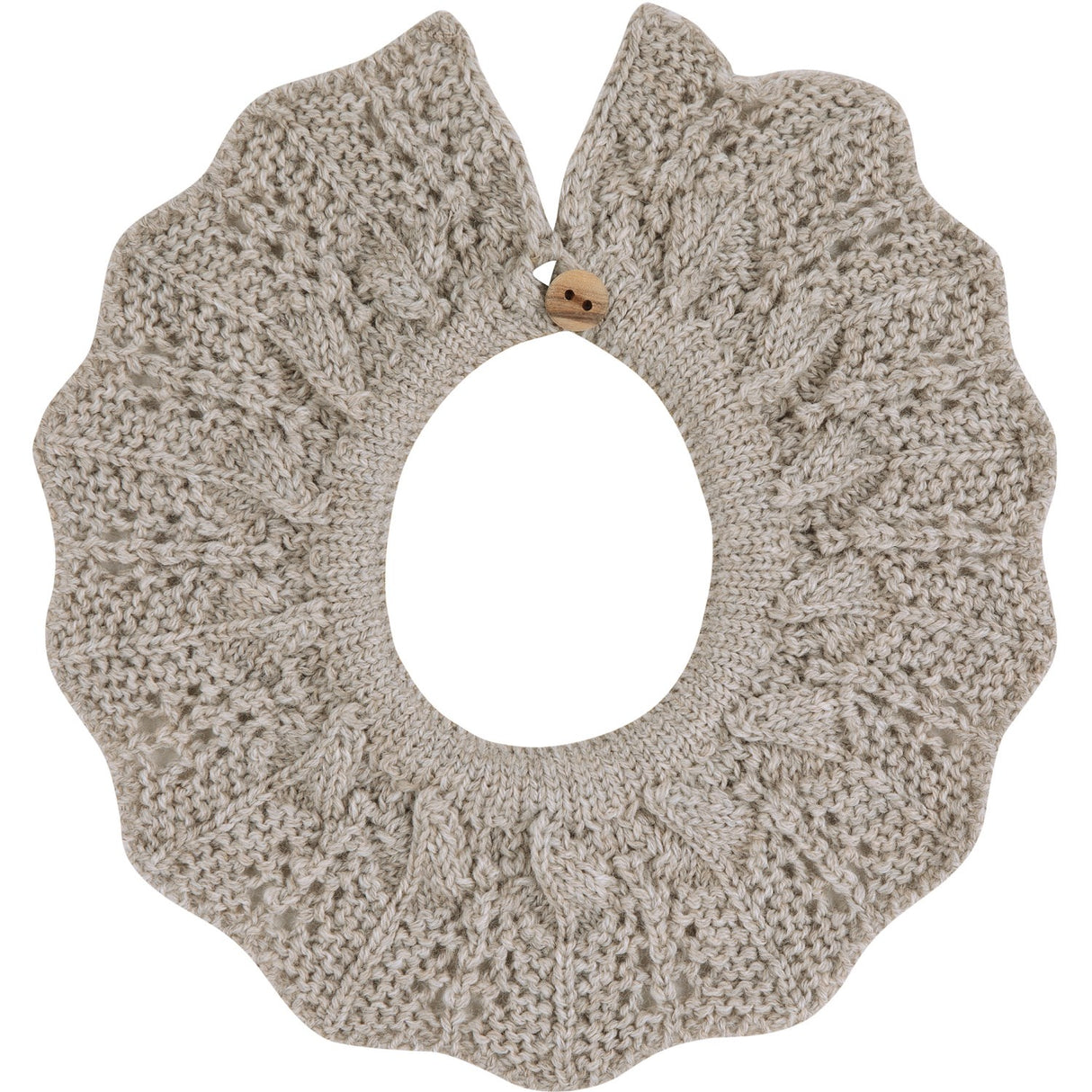 Cóndor Nougat Merino Wool Blend Openwork Collar