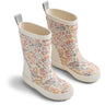 Wheat Bright Flowers Rubber Boot Welly