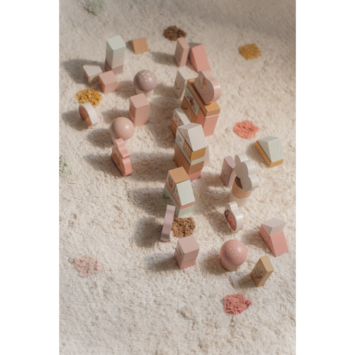 Little Dutch Fairy Garden Pink Building Blocks Wood