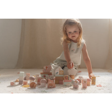 Little Dutch Fairy Garden Pink Building Blocks Wood