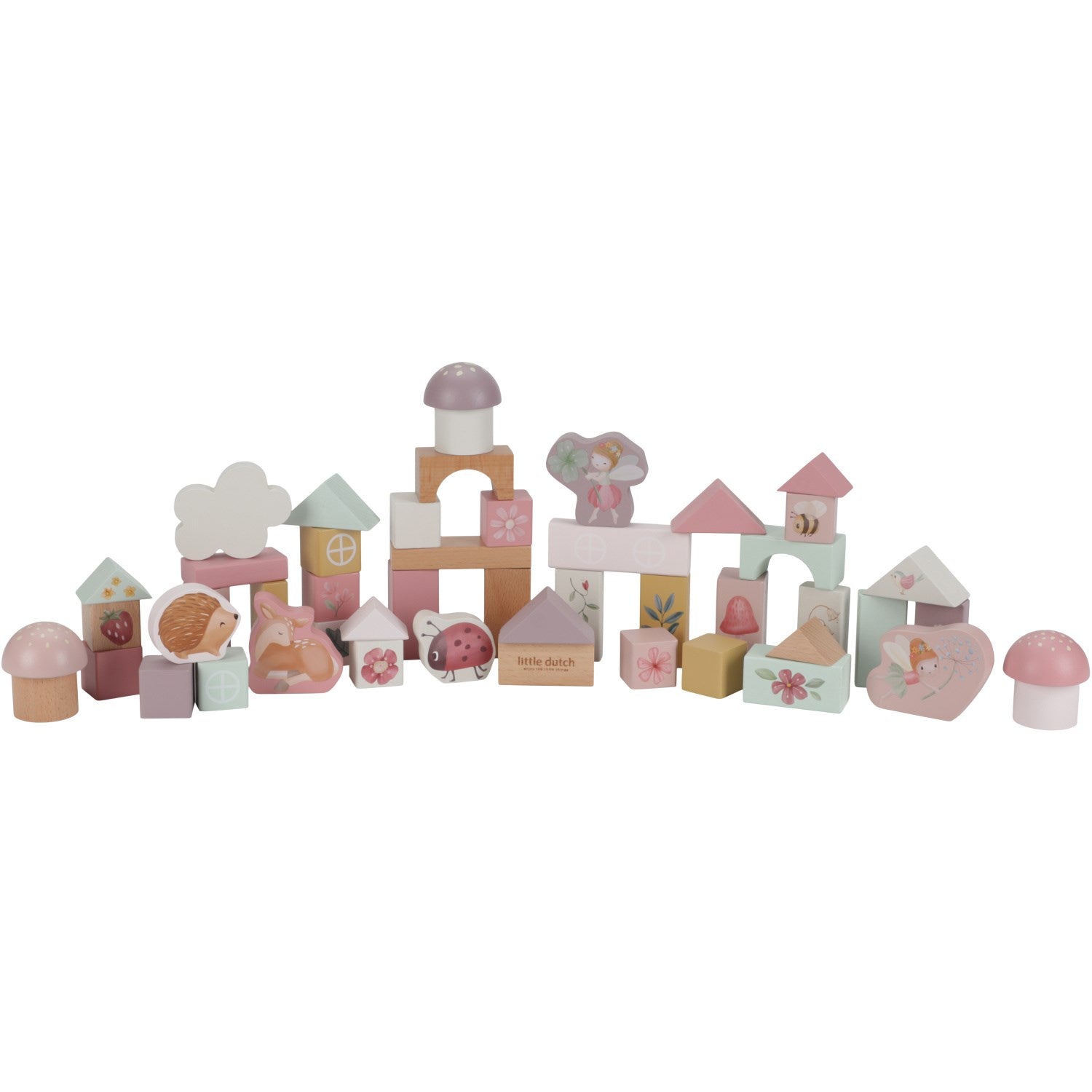 Buy Little Dutch Fairy Garden Pink Building Blocks Wood | Luksusbaby