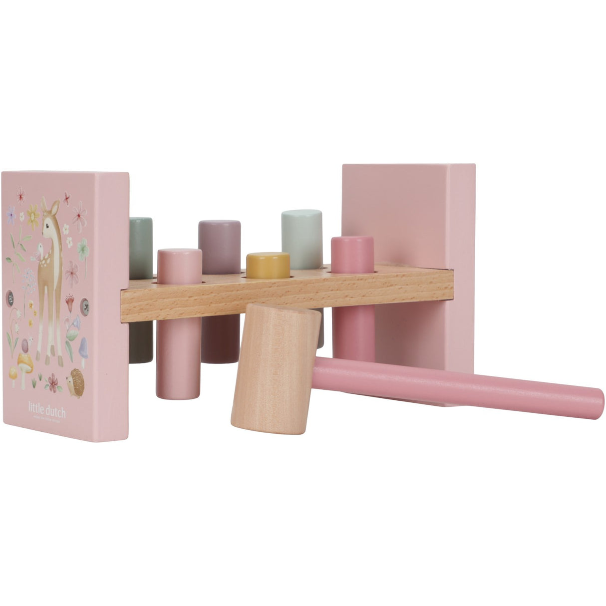 Little Dutch Fairy Garden Pink Pounding Bench