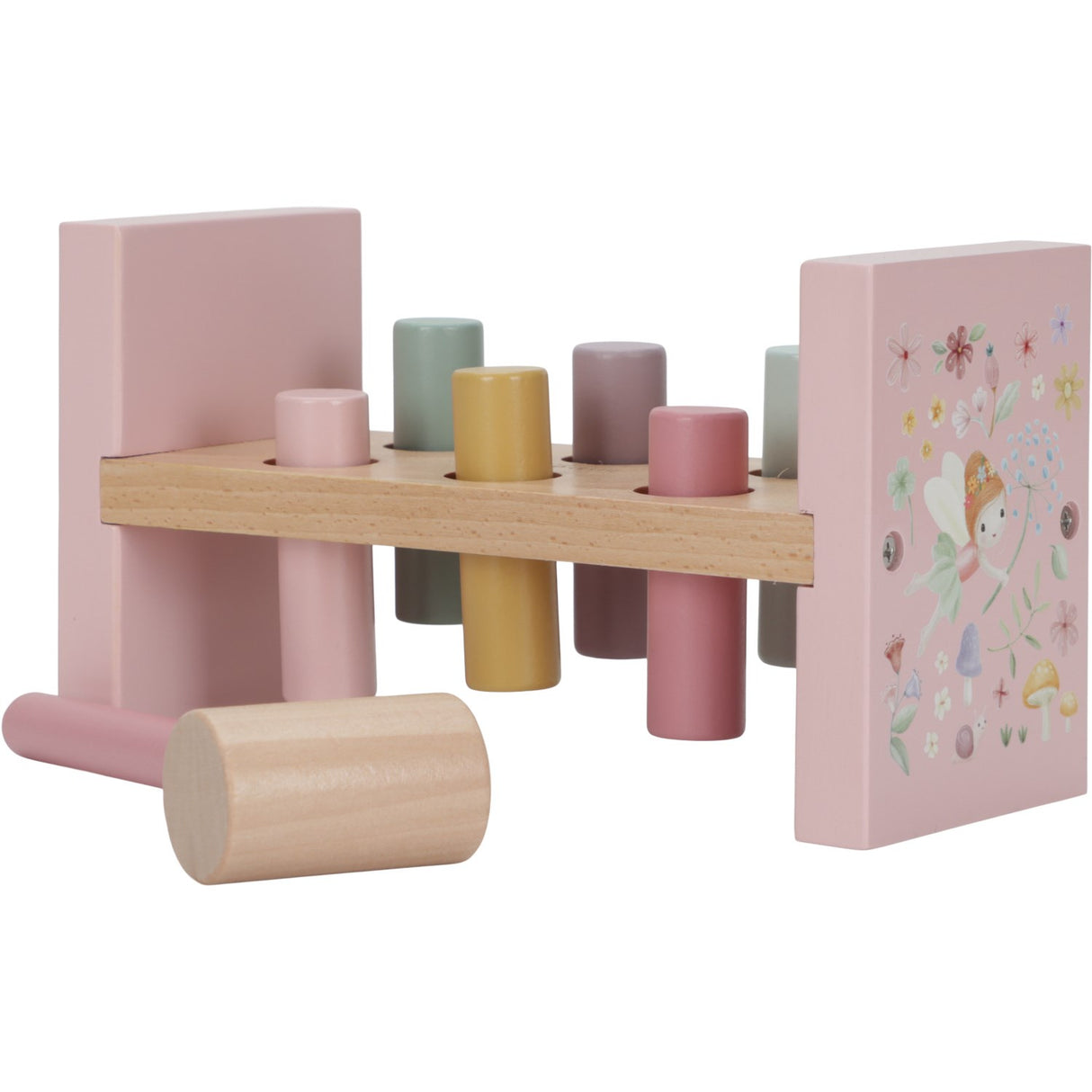 Little Dutch Fairy Garden Pink Pounding Bench