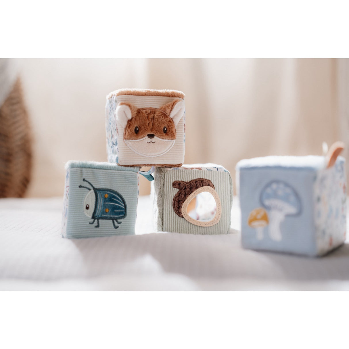 Little Dutch Forest Friends Blue Activity Cubes 4-Pack