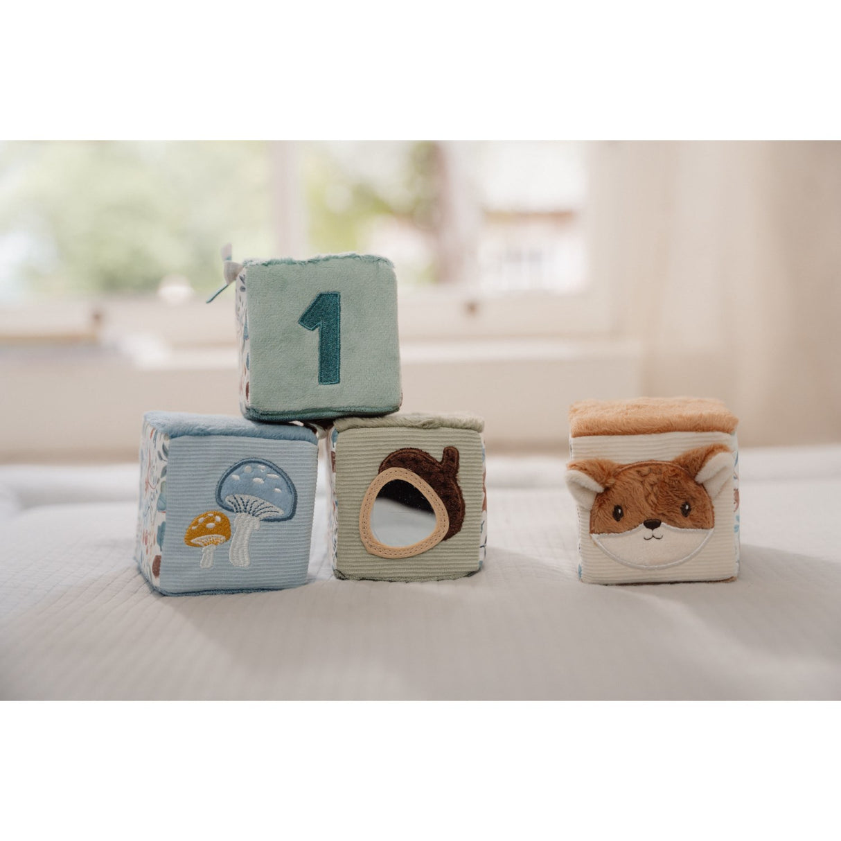 Little Dutch Forest Friends Blue Activity Cubes 4-Pack