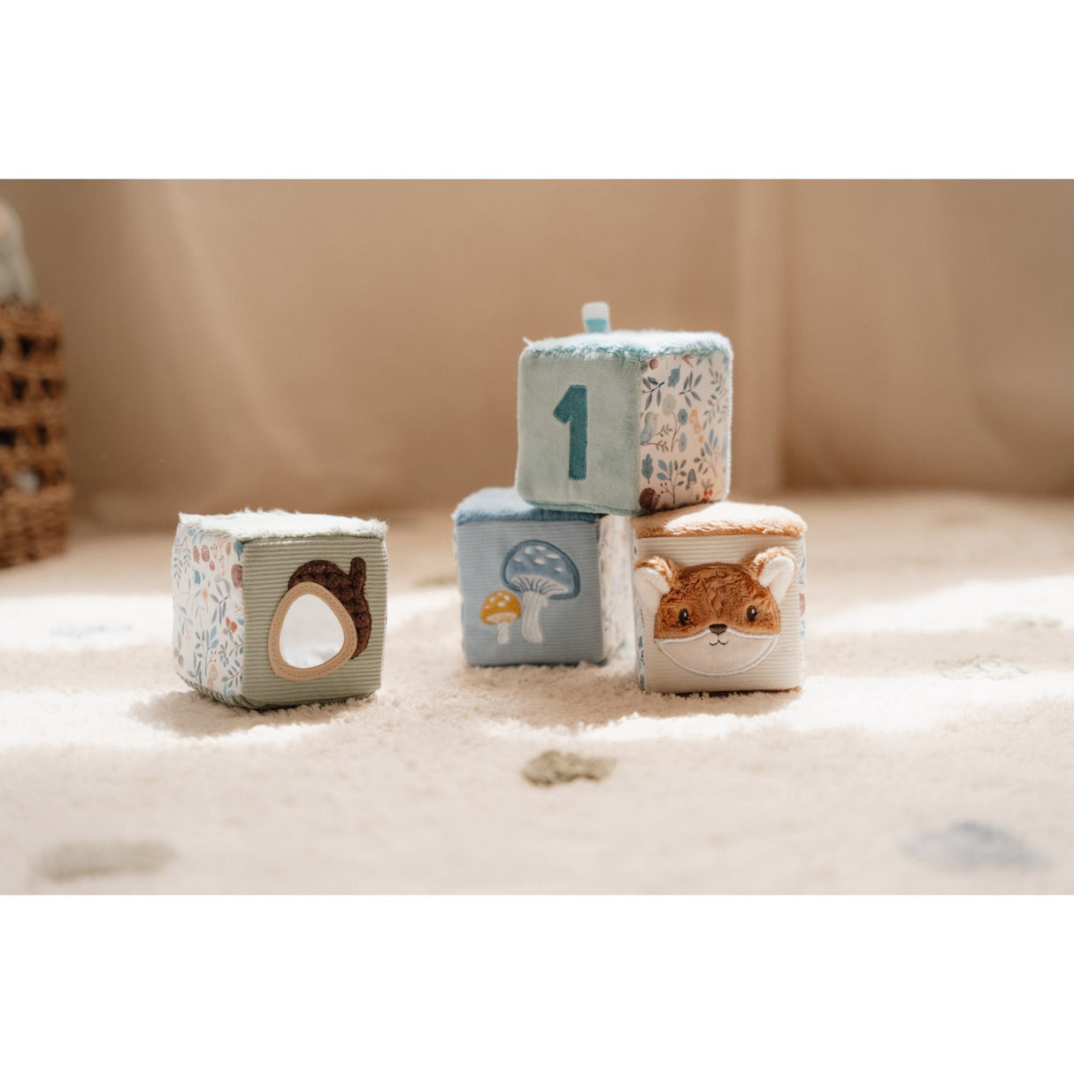 Little Dutch Forest Friends Blue Activity Cubes 4-Pack