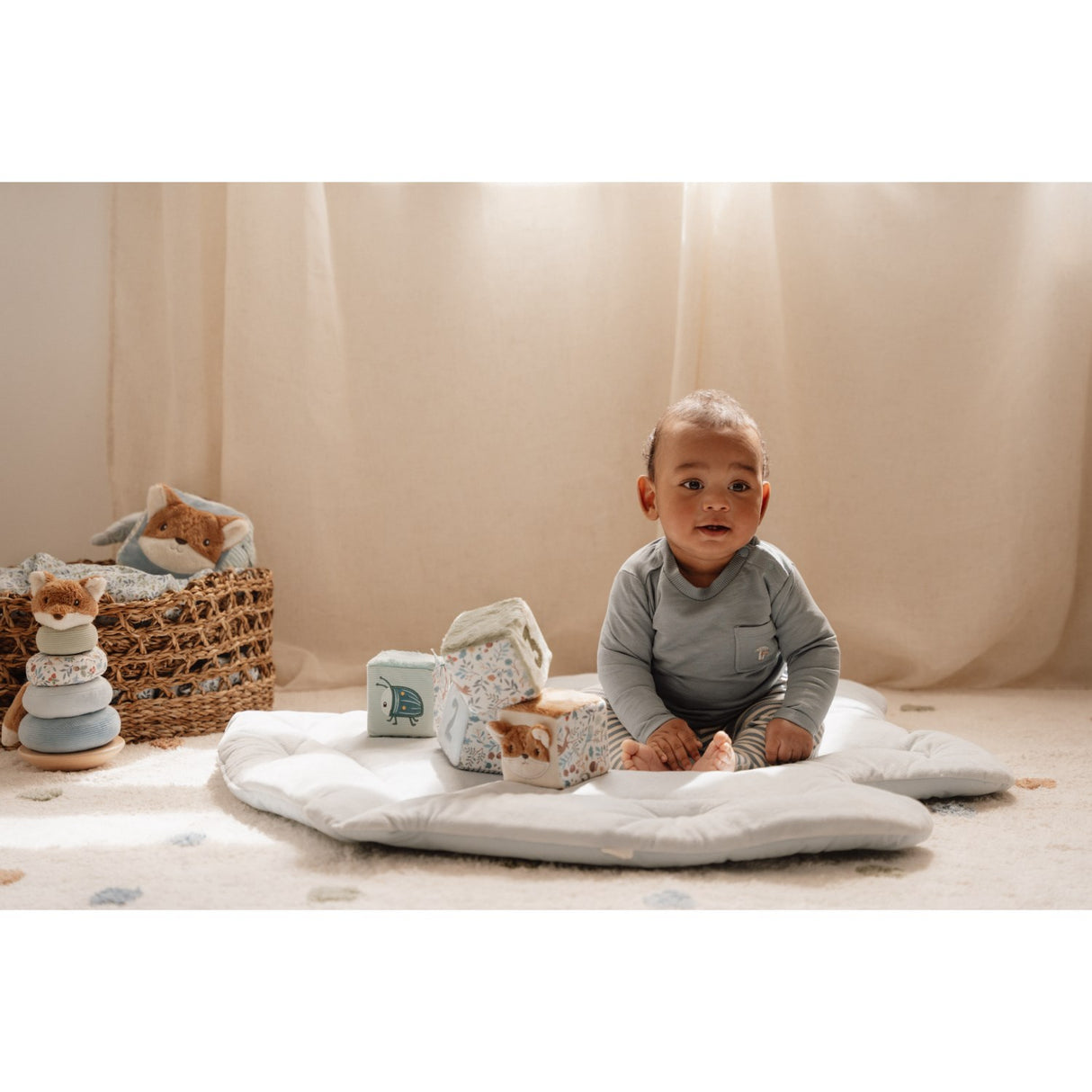 Little Dutch Forest Friends Blue Activity Cubes 4-Pack