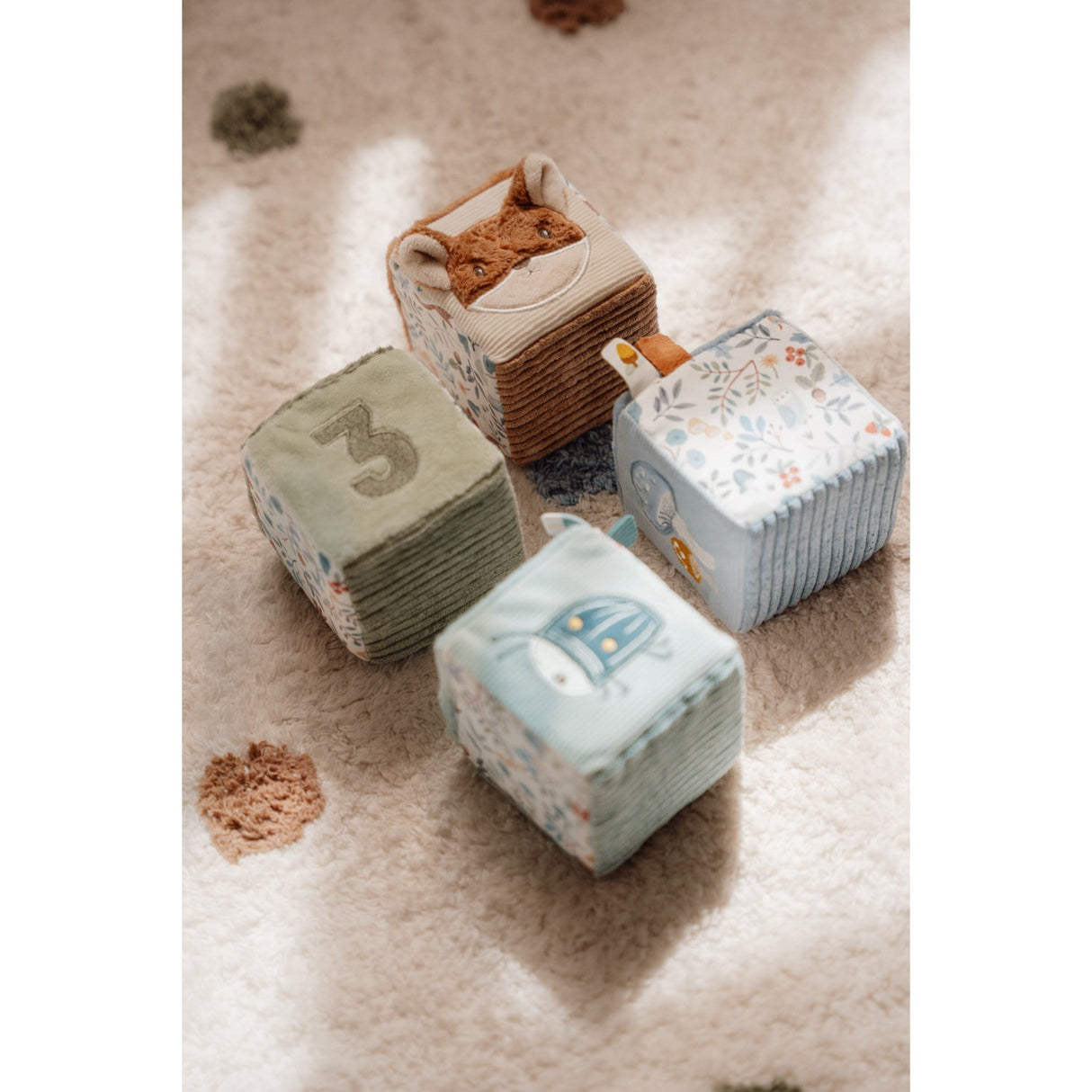 Little Dutch Forest Friends Blue Activity Cubes 4-Pack