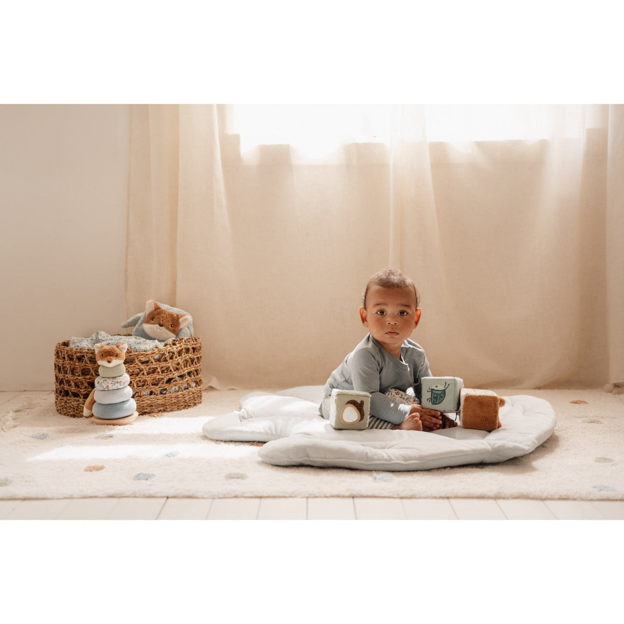 Little Dutch Forest Friends Blue Activity Cubes 4-Pack