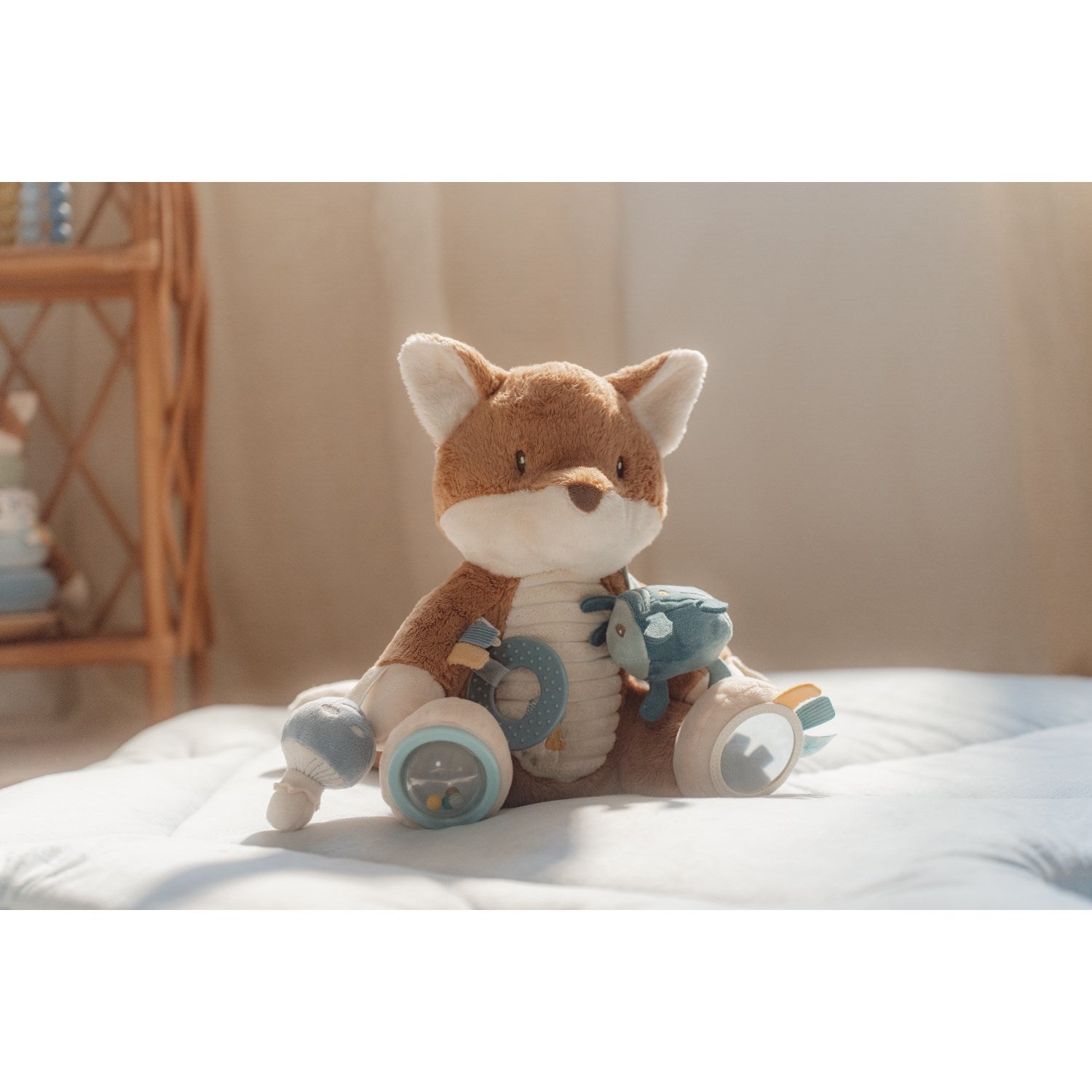 Buy Little Dutch Forest Friends Blue Activity Teddy Fox | Luksusbaby