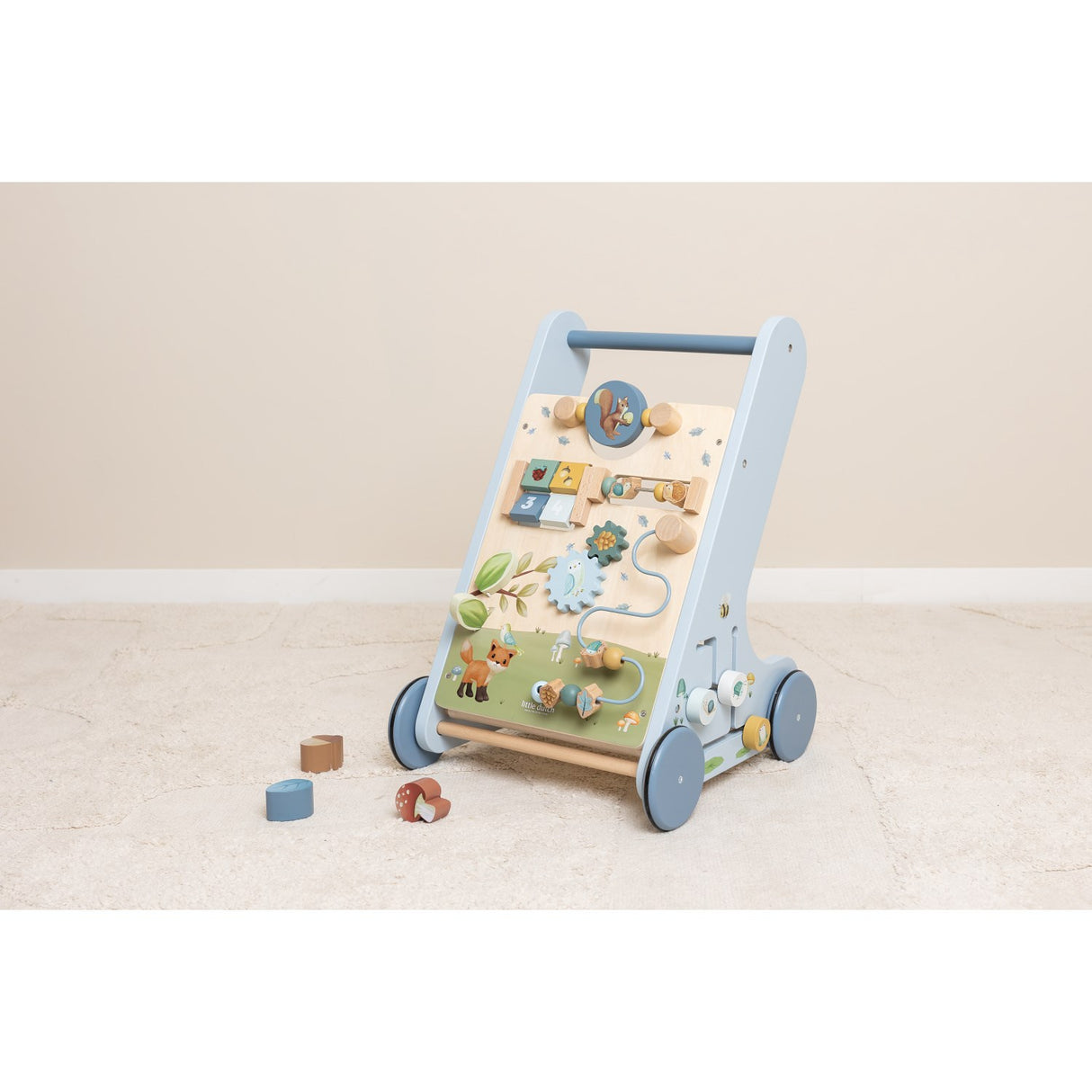 Little Dutch Forest Friends Blue Multi-Activity Baby Walker