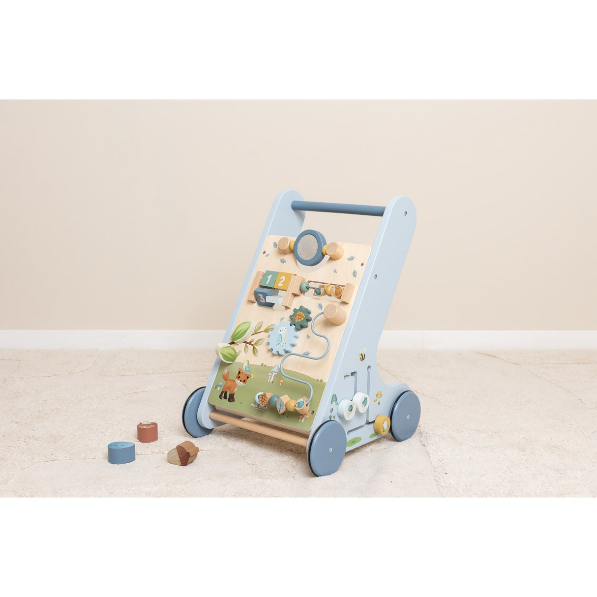 Little Dutch Forest Friends Blue Multi-Activity Baby Walker