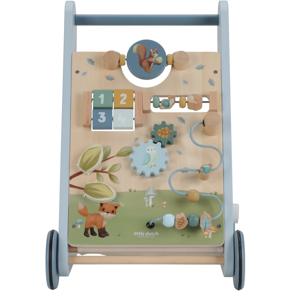 Little Dutch Forest Friends Blue Multi-Activity Baby Walker