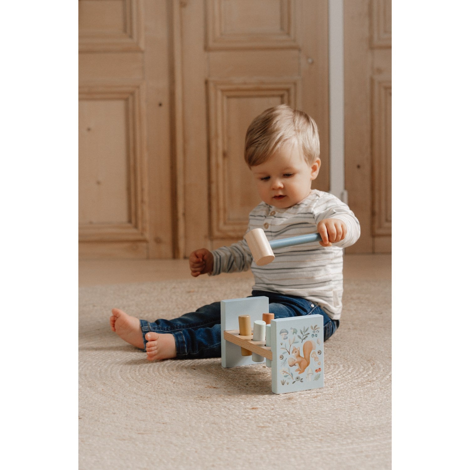 Buy Little Dutch Forest Friends Blue Pounding Bench | Luksusbaby