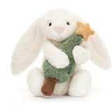 Jellycat Bashful Rabbit With Christmas Tree 18 cm