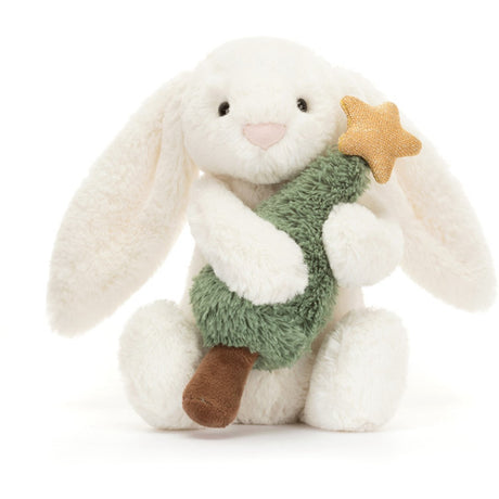 Jellycat Bashful Rabbit With Christmas Tree 18 cm