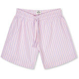 Mads Nørgaard Pinstripe/Parfait Pink Crisp Poplin Pio Shorts