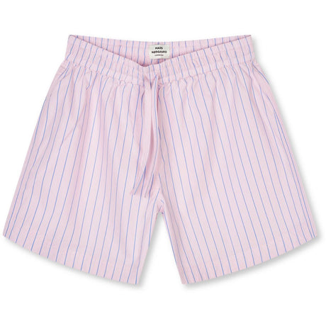 Mads Nørgaard Pinstripe/Parfait Pink Crisp Poplin Pio Shorts